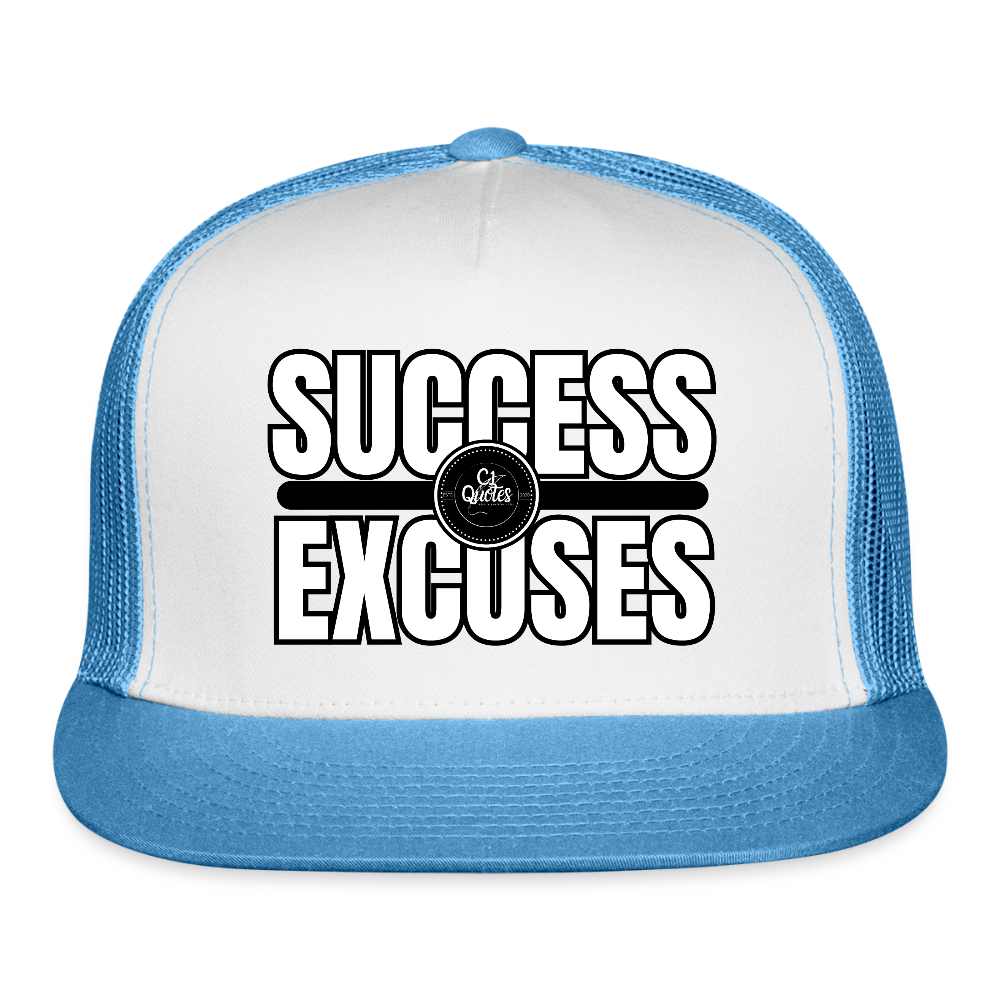 Success Over Excuses Trucker Hat (White Print)