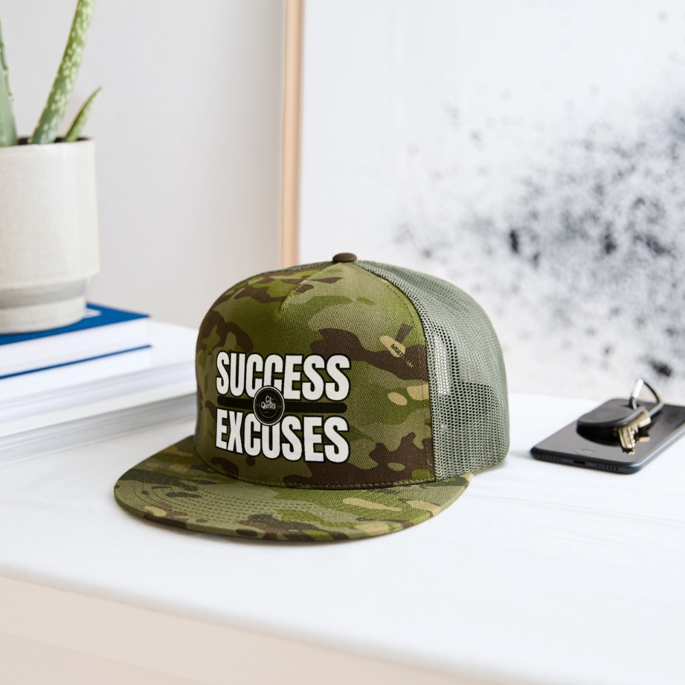 Success Over Excuses Trucker Hat (White Print)