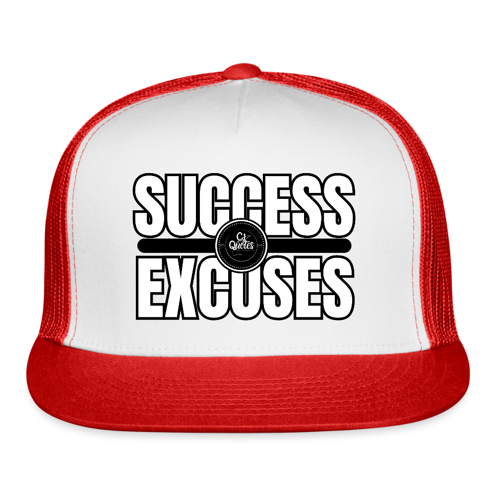 Success Over Excuses Trucker Hat (White Print)
