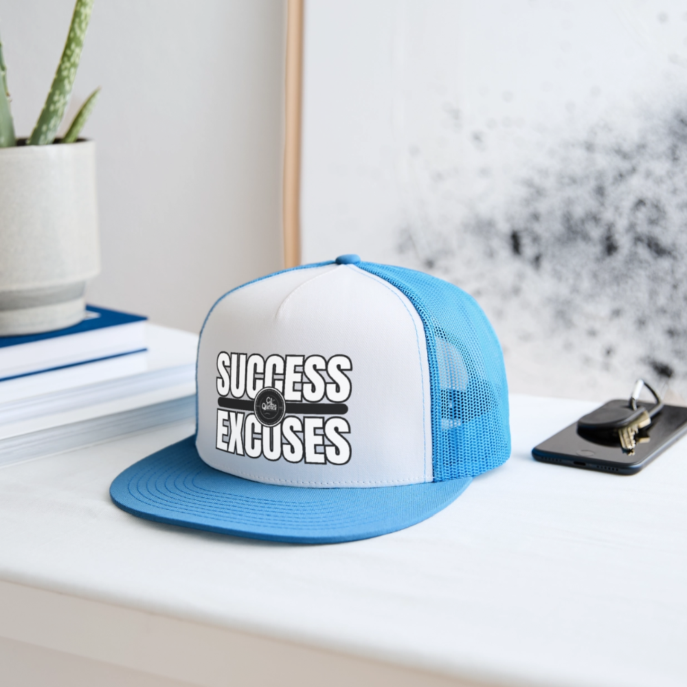 Success Over Excuses Trucker Hat (White Print)