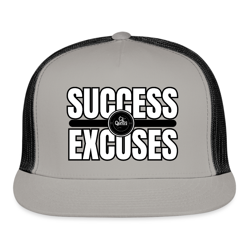 Success Over Excuses Trucker Hat (White Print)