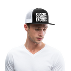 Success Over Excuses Trucker Hat (White Print BB)