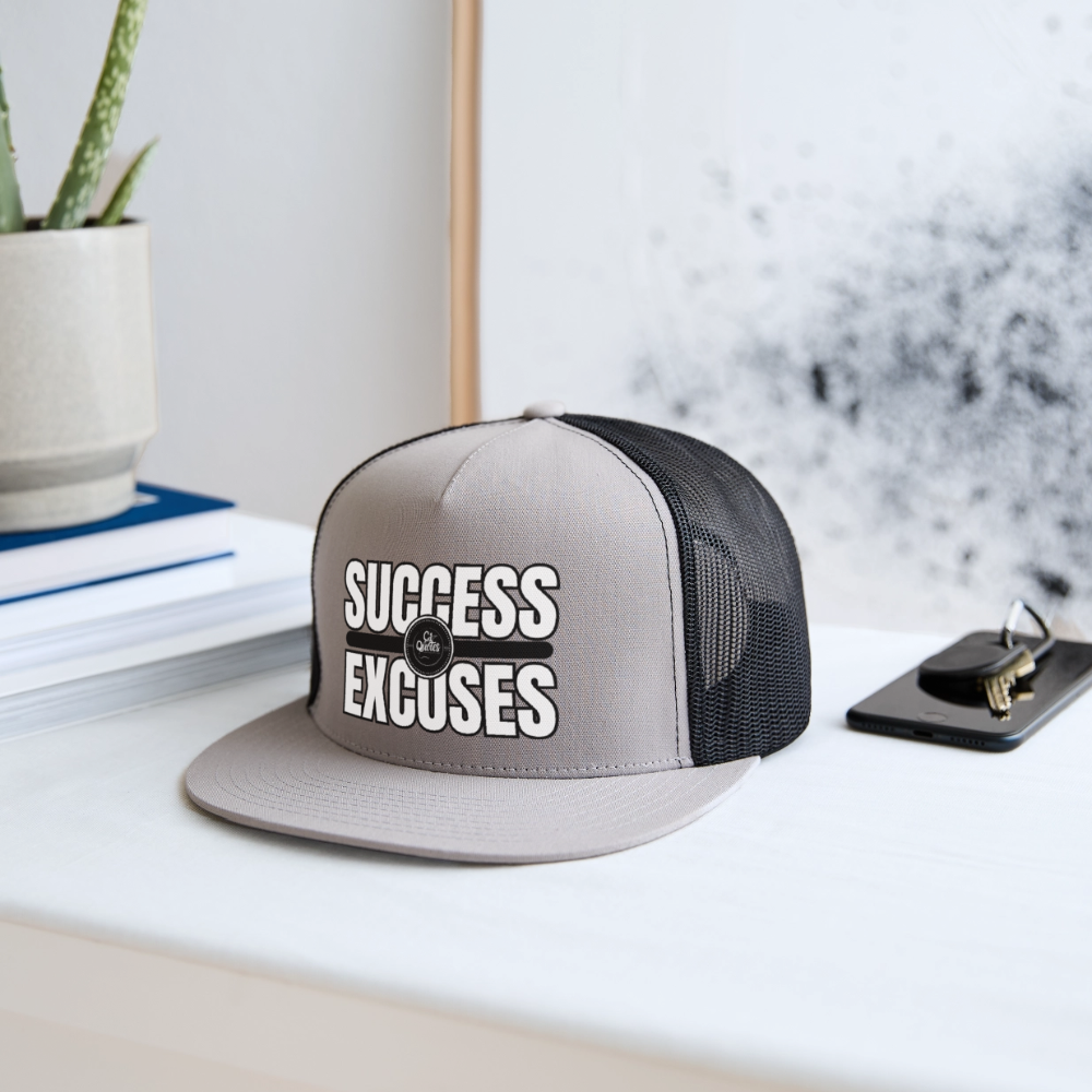 Success Over Excuses Trucker Hat (White Print)