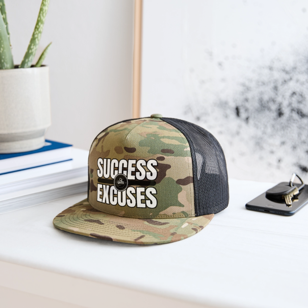 Success Over Excuses Trucker Hat (White Print)