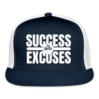 Success Over Excuses Trucker Hat (White Print BB)