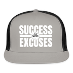 Success Over Excuses Trucker Hat (White Print BB)