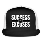 Success Over Excuses Trucker Hat (White Print)