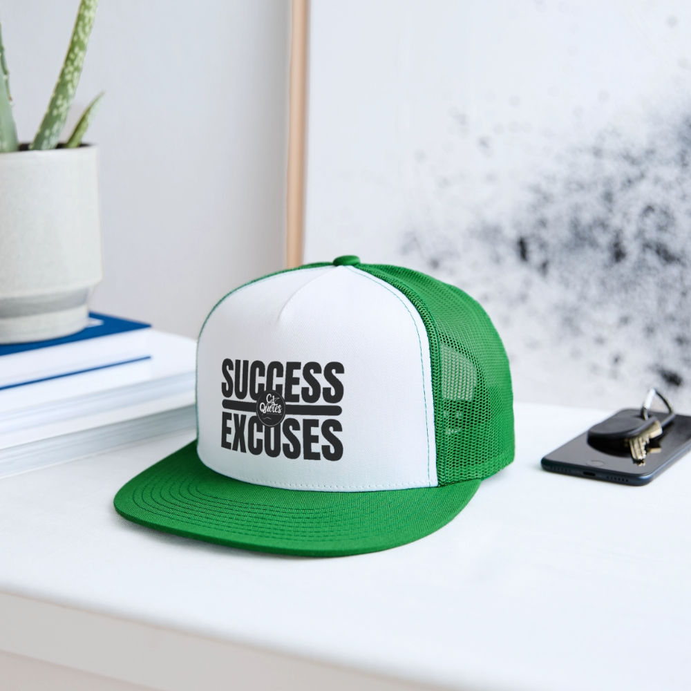 Success Over Excuses Trucker Hat (Black Print)