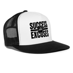 Success Over Excuses Trucker Hat (Black Print)
