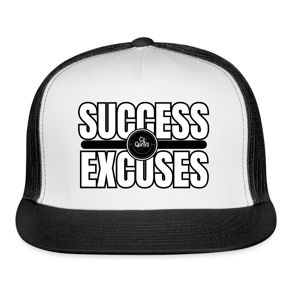 Success Over Excuses Trucker Hat (White Print)
