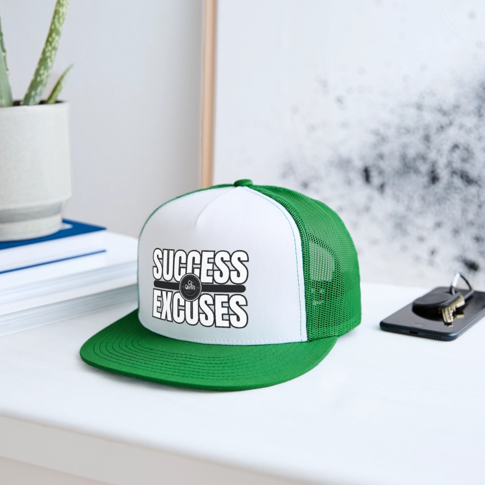 Success Over Excuses Trucker Hat (White Print)