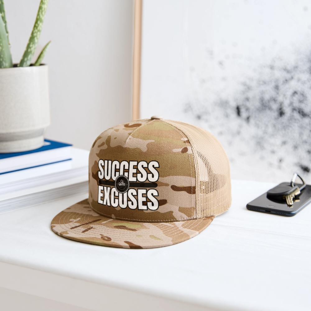 Success Over Excuses Trucker Hat (White Print)