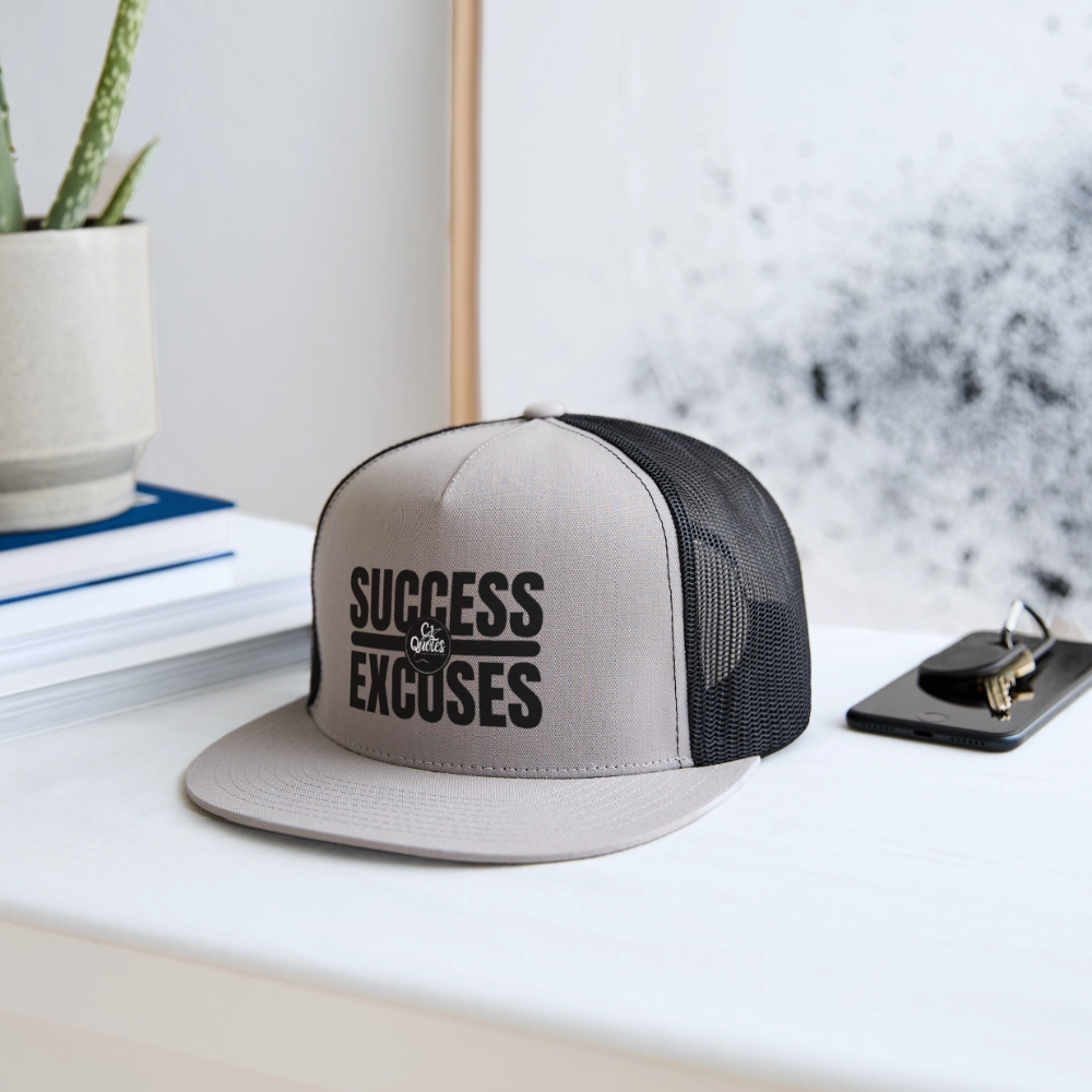 Success Over Excuses Trucker Hat (Black Print)
