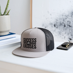 Success Over Excuses Trucker Hat (Black Print)