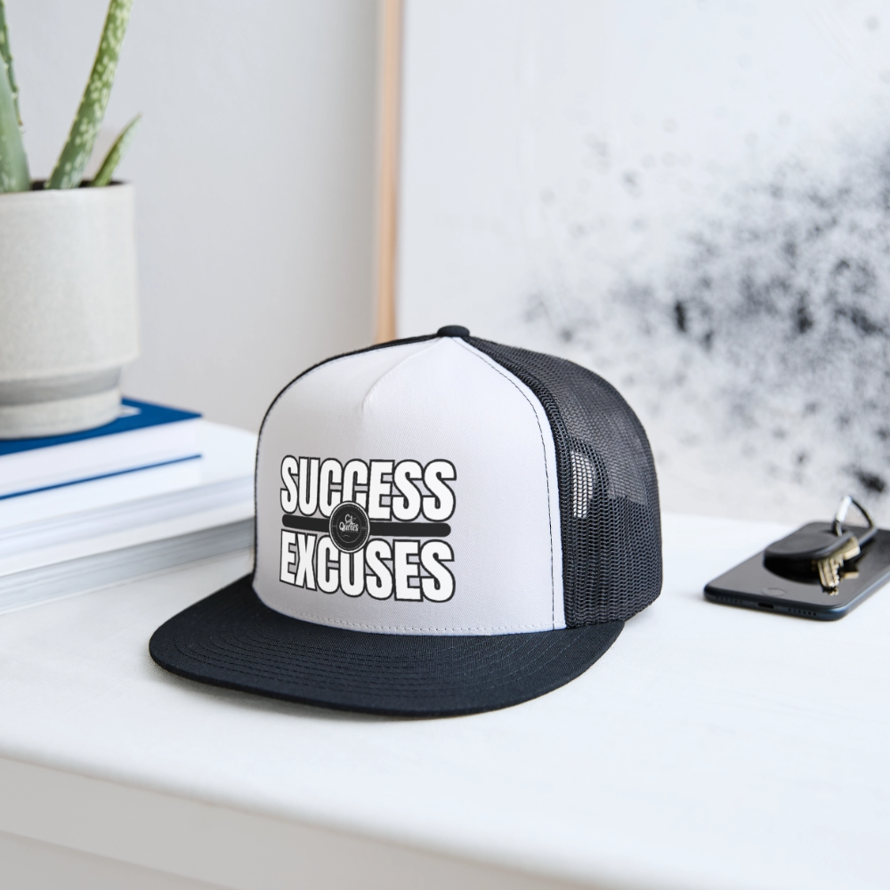 Success Over Excuses Trucker Hat (White Print)