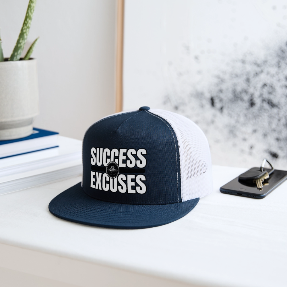 Success Over Excuses Trucker Hat (White Print)
