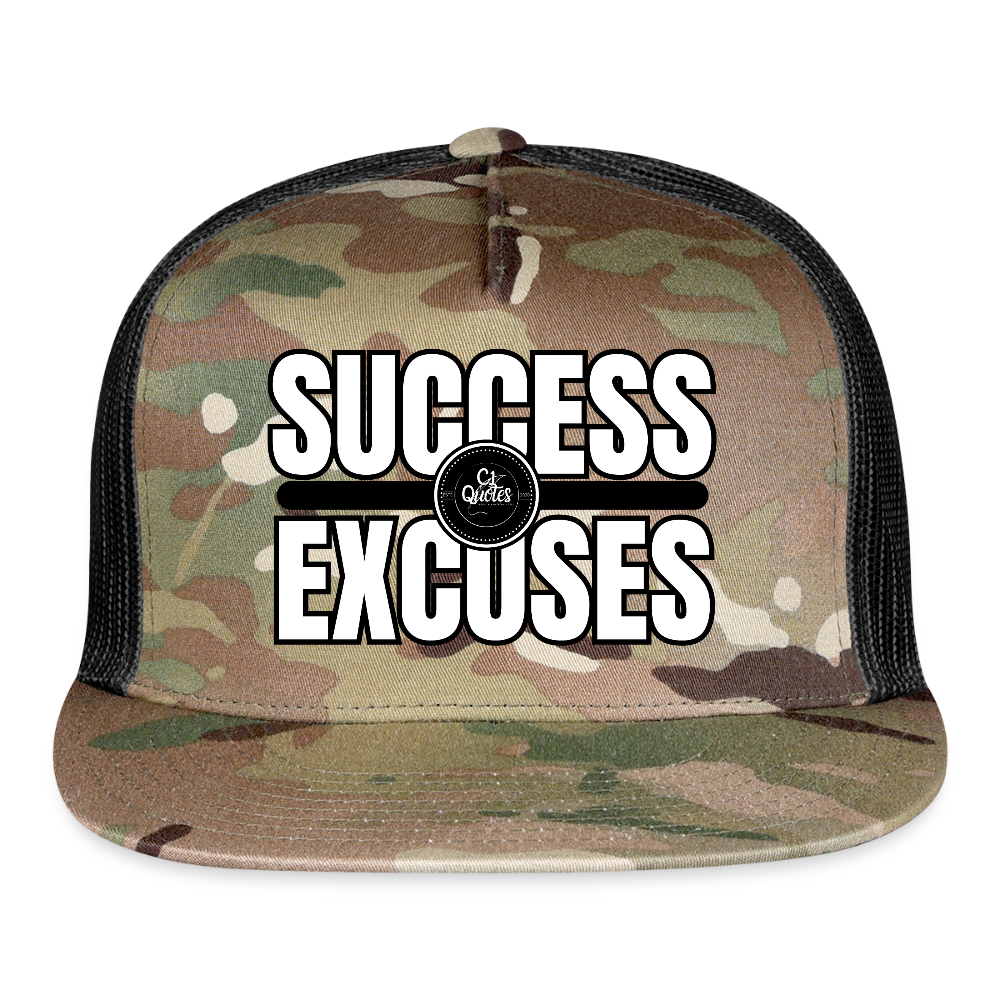 Success Over Excuses Trucker Hat (White Print)