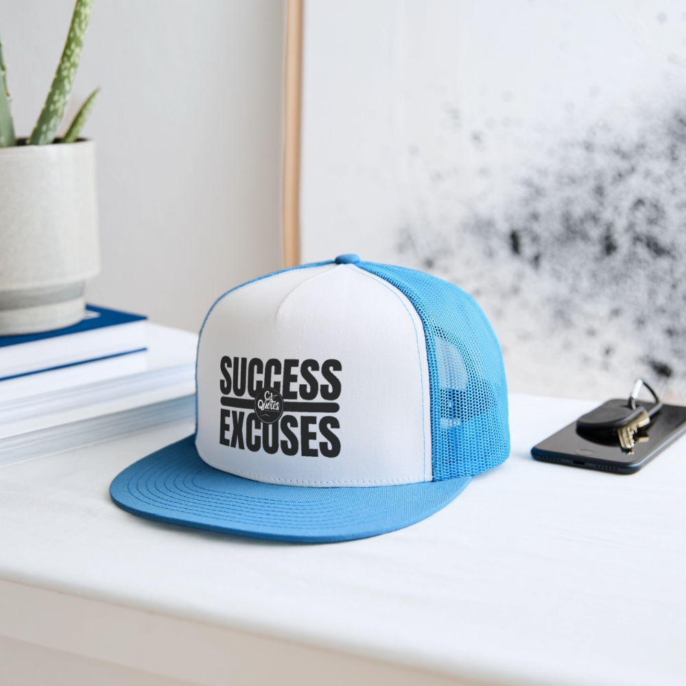 Success Over Excuses Trucker Hat (Black Print)