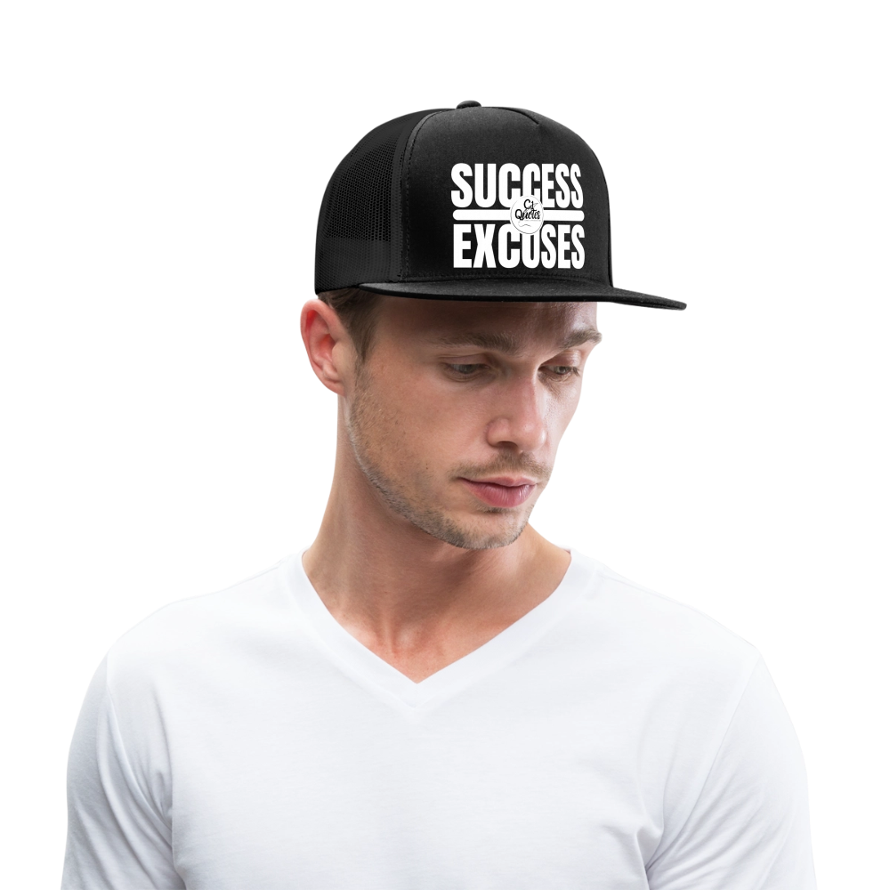 Success Over Excuses Trucker Hat (White Print BB)