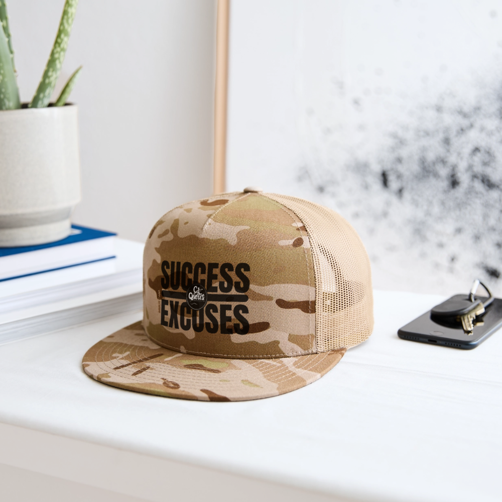 Success Over Excuses Trucker Hat (Black Print)