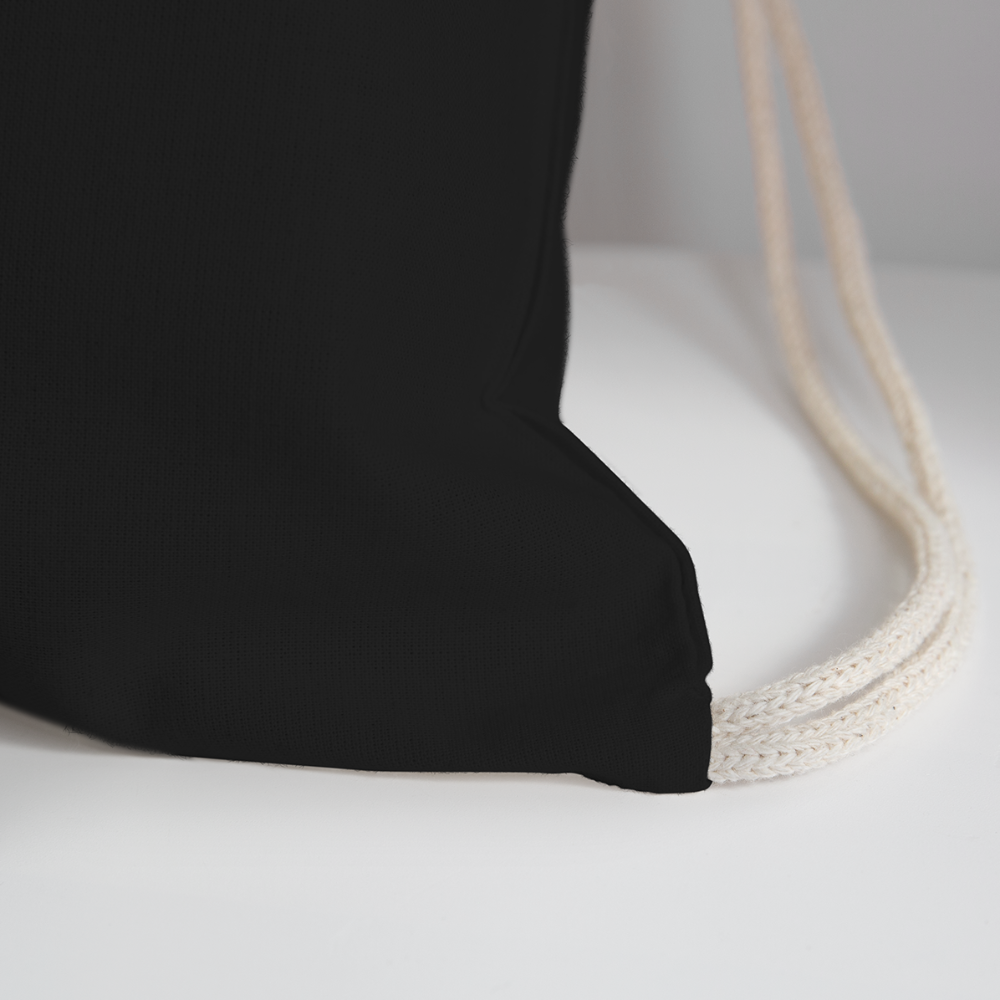 Success Over Excuses Cotton Drawstring Bag (White Print)