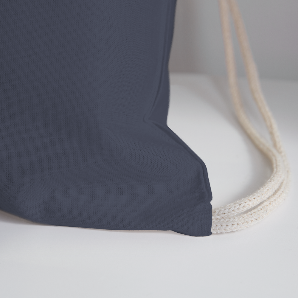 Success Over Excuses Cotton Drawstring Bag (White Print)