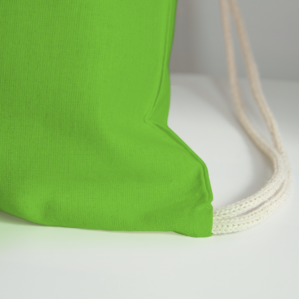 Success Over Excuses Cotton Drawstring Bag (White Print)