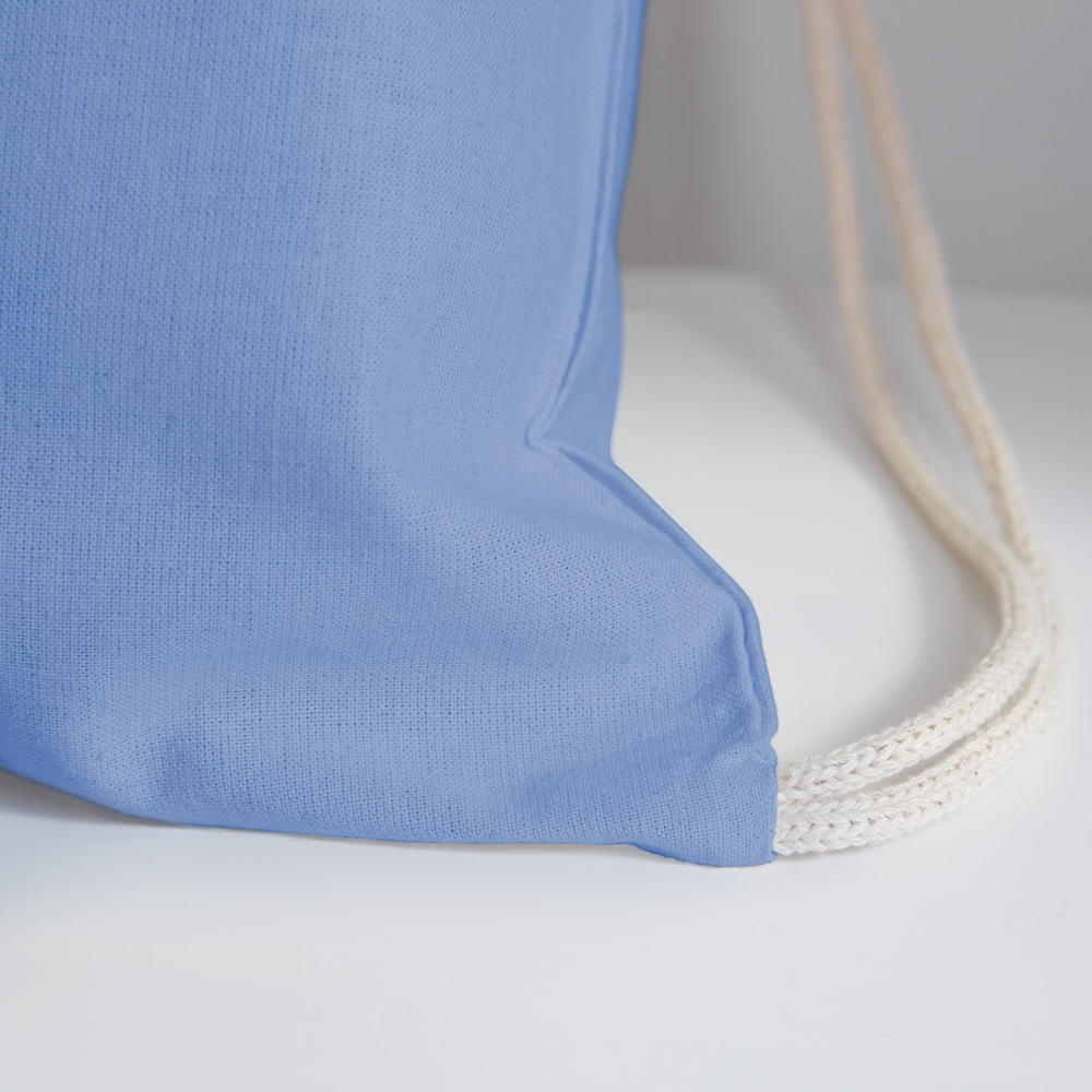 Success Over Excuses Cotton Drawstring Bag (White Print)