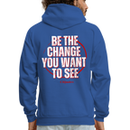 Be The Change Men's Hoodie (Red Line)