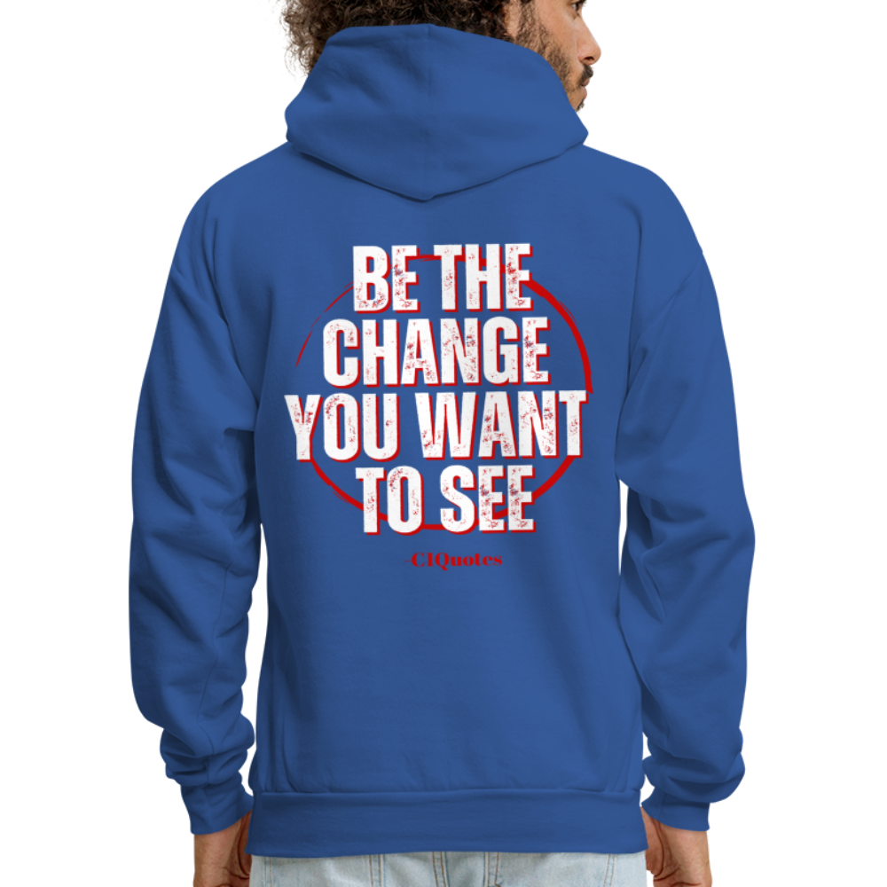 Be The Change Men's Hoodie (Red Line)