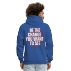 Be The Change Men's Hoodie (Red Line)