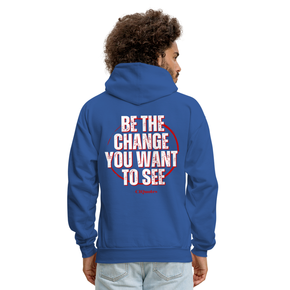 Be The Change Men's Hoodie (Red Line)