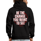 Be The Change Men's Hoodie (Red Line)