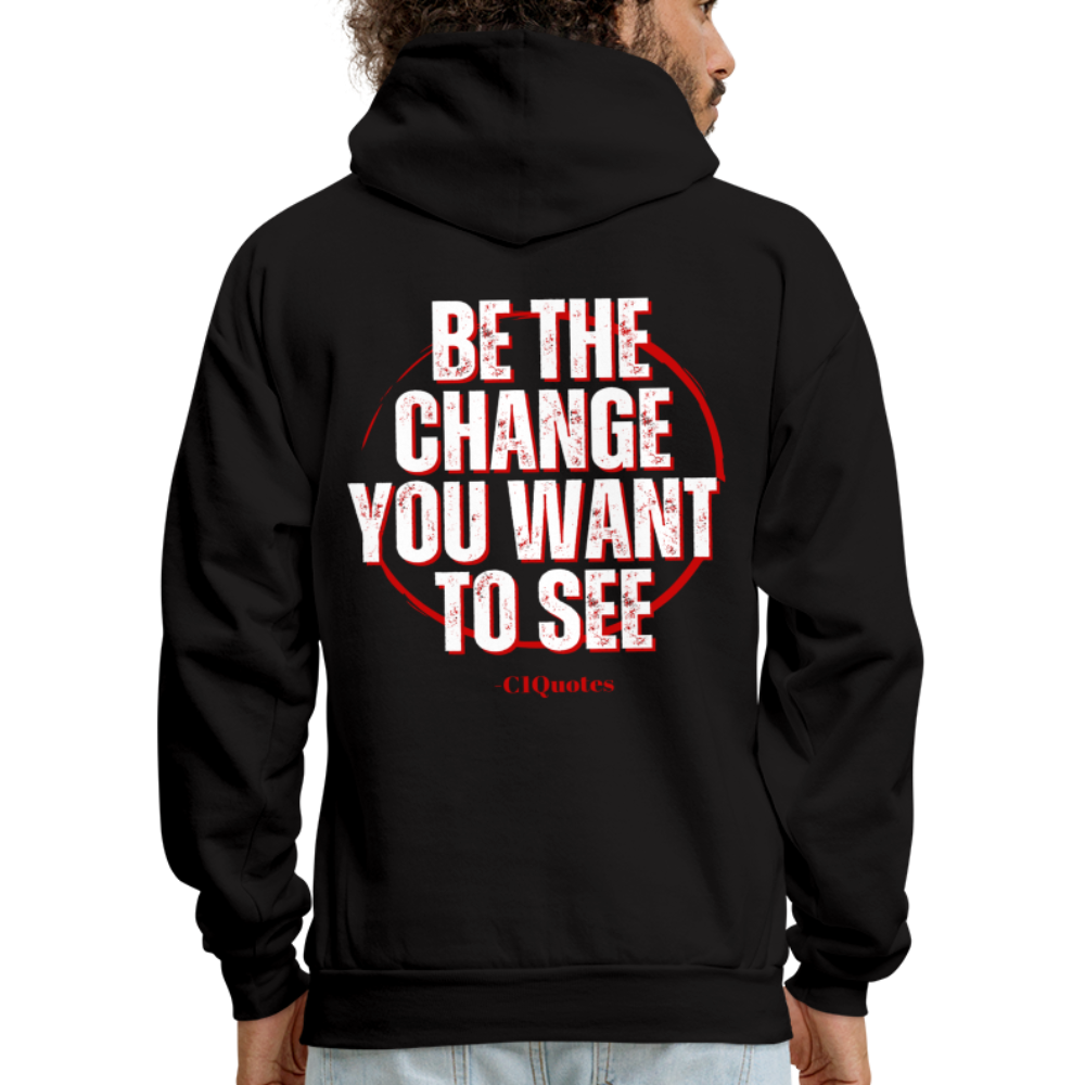 Be The Change Men's Hoodie (Red Line)