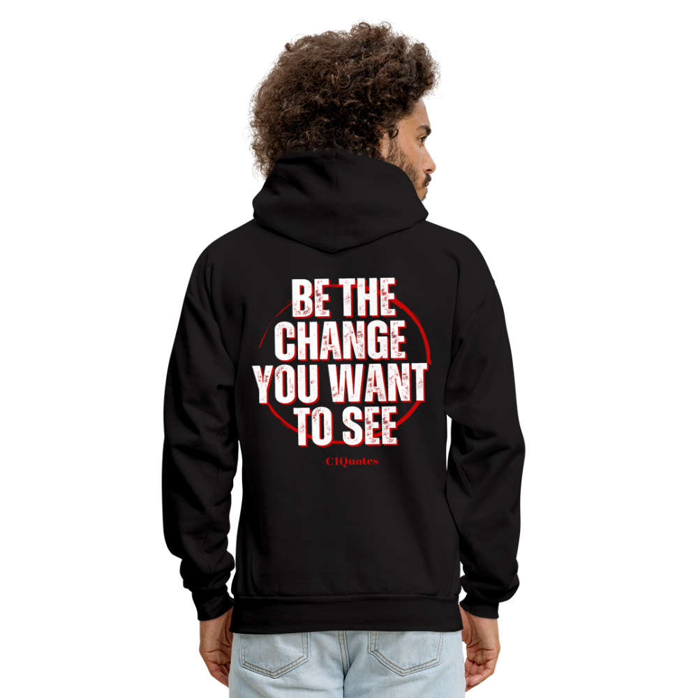 Be The Change Men's Hoodie (Red Line)