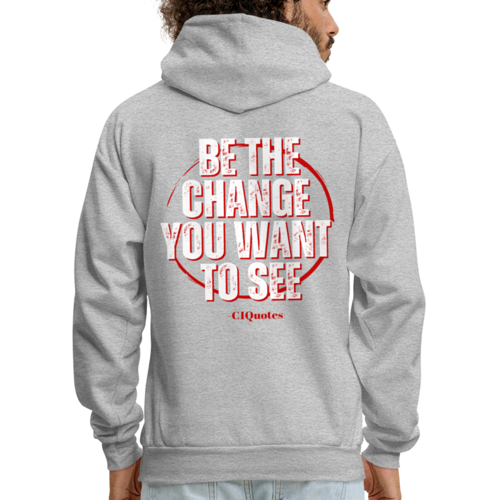 Be The Change Men's Hoodie (Red Line)
