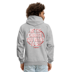 Be The Change Men's Hoodie (Red Line)