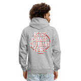 Be The Change Men's Hoodie (Red Line)
