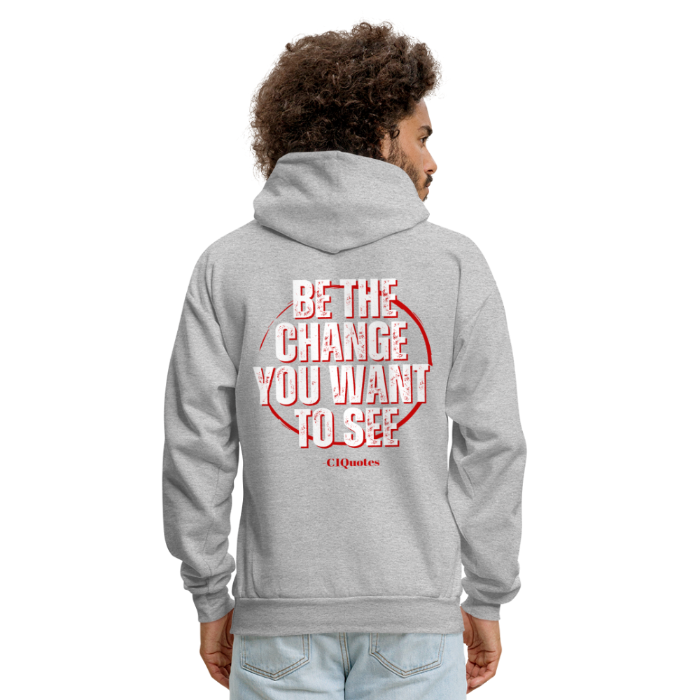 Be The Change Men's Hoodie (Red Line)