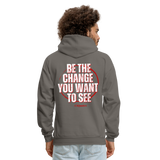 Be The Change Men's Hoodie (Red Line)