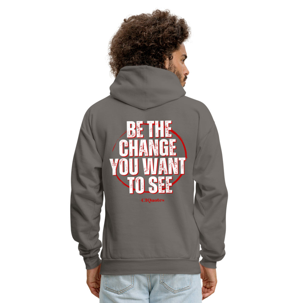 Be The Change Men's Hoodie (Red Line)
