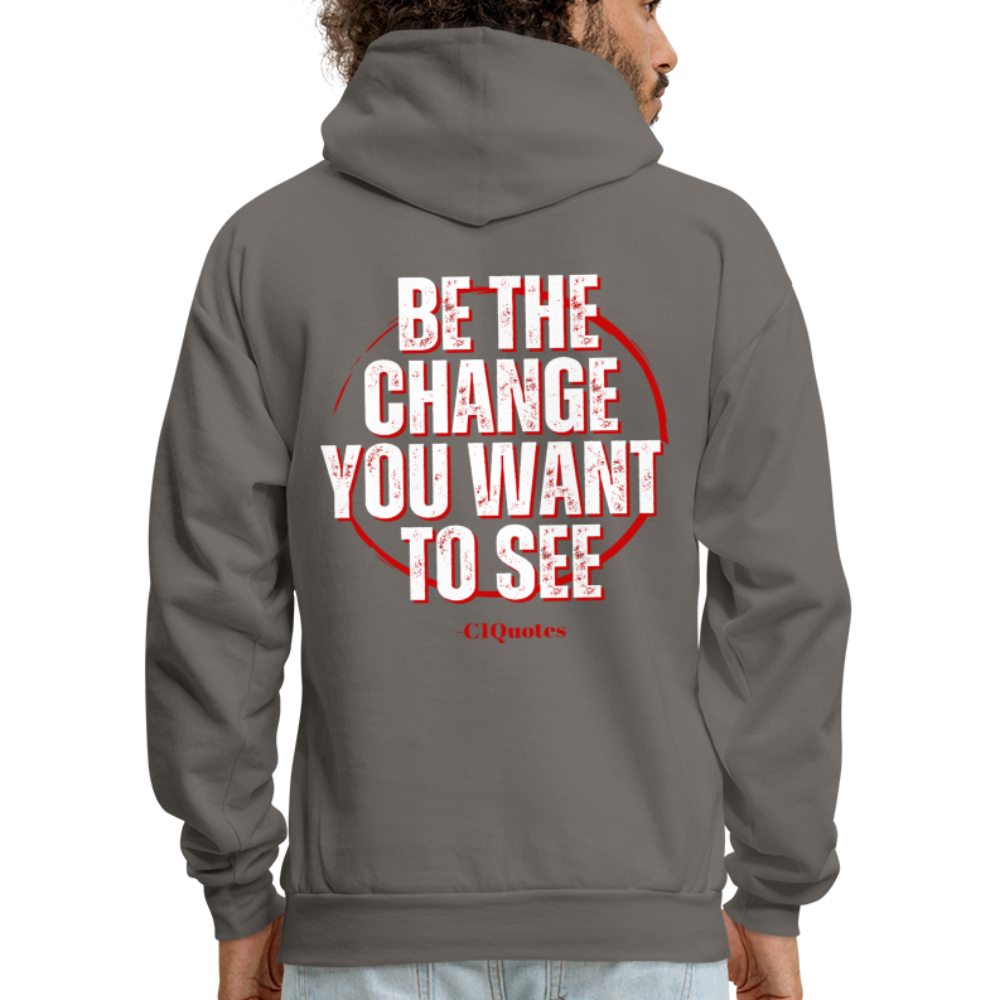 Be The Change Men's Hoodie (Red Line)