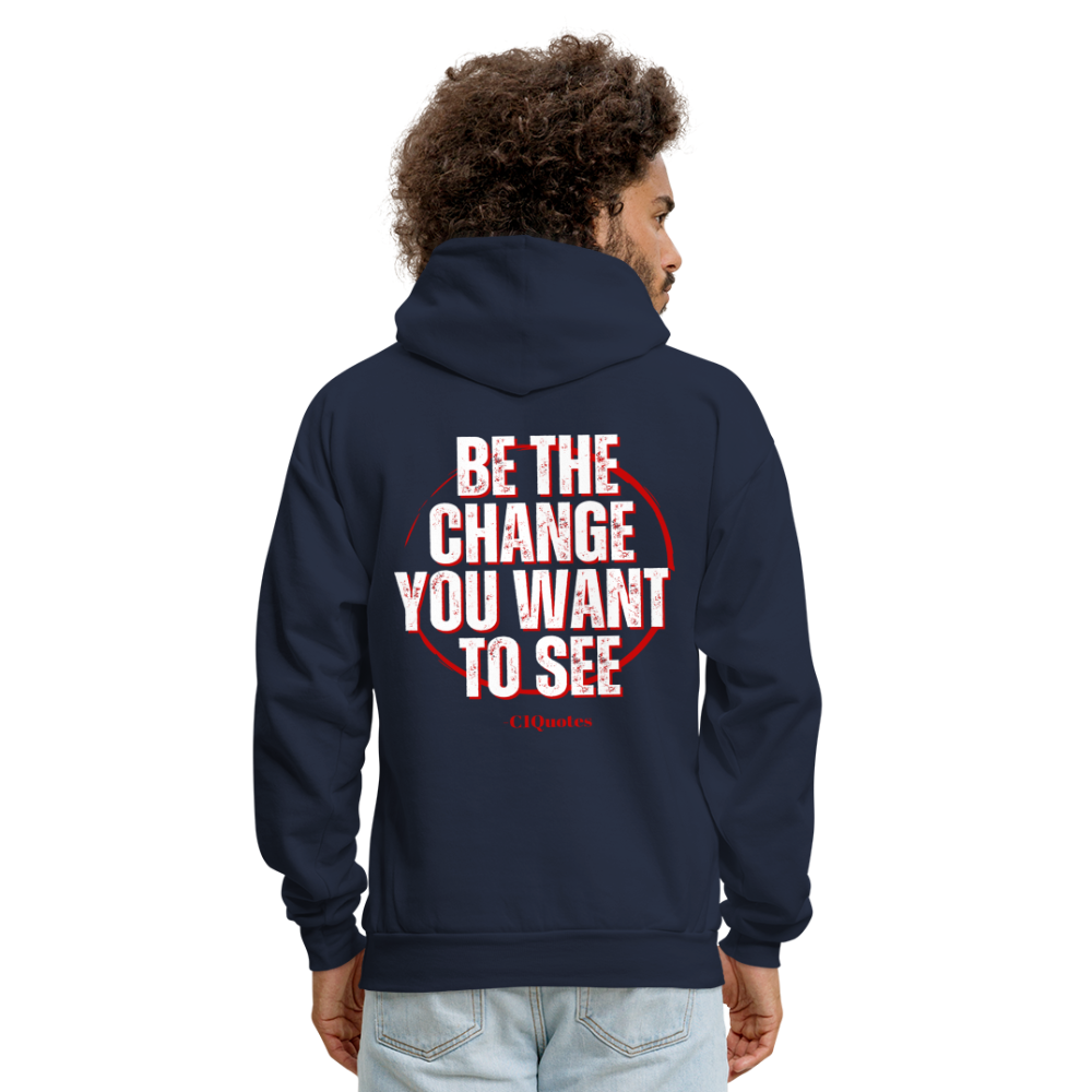 Be The Change Men's Hoodie (Red Line)