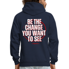 Be The Change Men's Hoodie (Red Line)