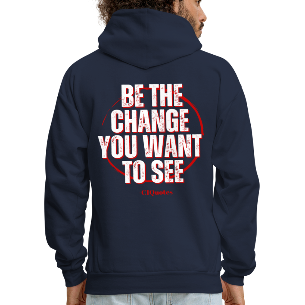 Be The Change Men's Hoodie (Red Line)