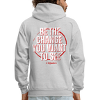 Be The Change Men's Hoodie (Red Line)