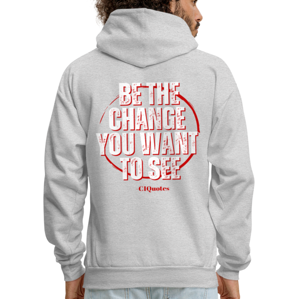 Be The Change Men's Hoodie (Red Line)