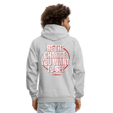 Be The Change Men's Hoodie (Red Line)