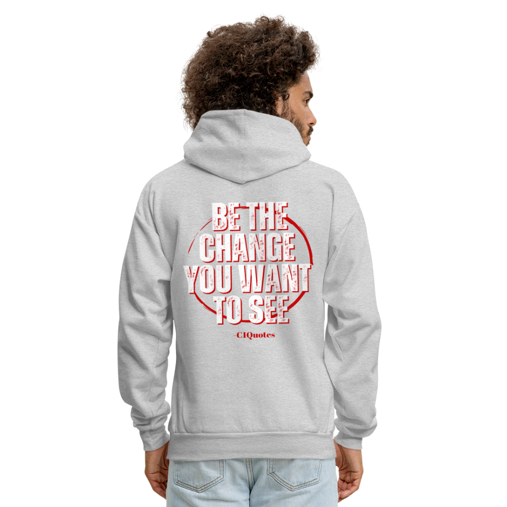 Be The Change Men's Hoodie (Red Line)