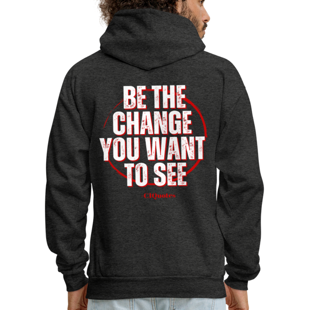 Be The Change Men's Hoodie (Red Line)